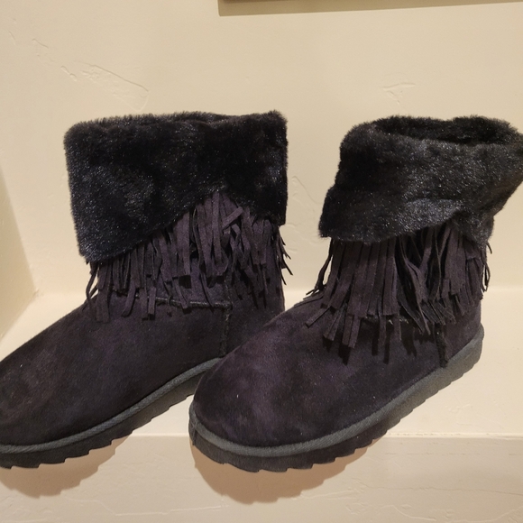 New with tags Fringe & Fur Mudd Ankle Boots sz 8.5 - Picture 4 of 5